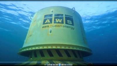 The Waveswing. Image courtesy AWS Ocean Energy