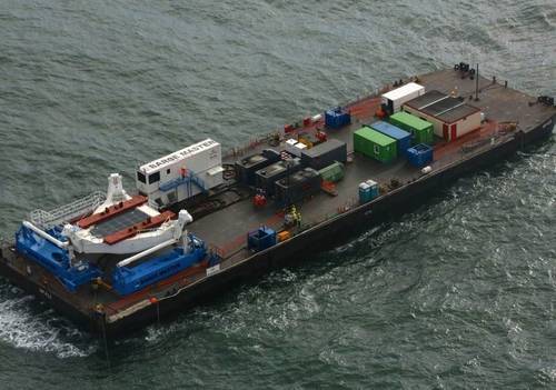 Aerial view of Barge Master platform: Photo courtesy of the manufacturers