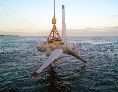 AR1500 turbine deployment at MeyGen (Credit SIMEC Atlantis Energy)