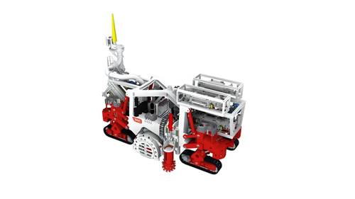 Arctic Canadian Diamond Company and IHC Mining’s Underwater Mining Crawler for the Underwater Remote Mining System. The crawler will help recover diamond-bearing kimberlite ore from deep open pits at the Ekati Diamond Mine, in the Northwest Territories of Canada. Image courtesy IHC Mining.