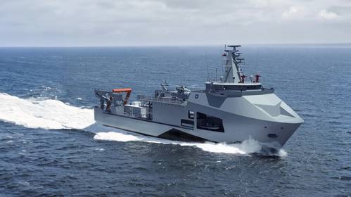 Artist’s impression of Polish Navy’s Ratownik vessel. Provided by PGZ Naval Shipyard