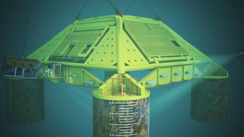 Ashtead -DMS installed on a Subsea Template as seen from ROV camera. Photo: Ashtead