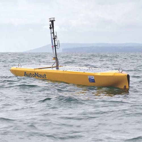 AutoNaut now has 10 of its wave propelled vehicles.Image: AutoNaut