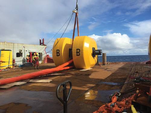 Pic: Balmoral’s in-line mooring system features a dynamic connection interface that allows different sections of the mooring lines to be tethered securely without adversely loading the buoyancy structure