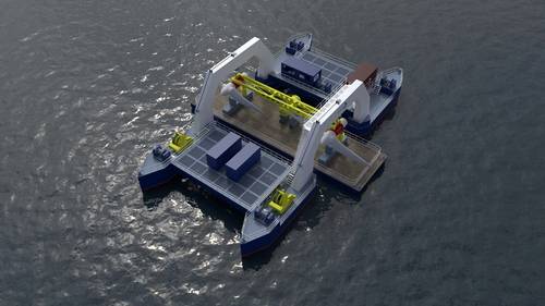 Quad Hull Barge design (Credit: HydroWing)