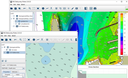 ENC Bathymetry Plotter User Interface*
*This image was created from data provided by courtesy of NOAA.
