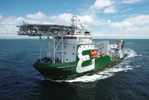 Bourbon Evolution 802, the second vessel in Bourbon’s 800 series. The sixth vessel in that series, Bourbon Evolution 806, marks the company’s 500th vessel. (Photo courtesy of Bourbon