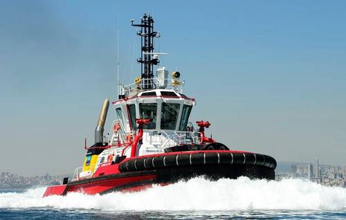 A tug built by Sanmar Shipyards (Photo: Caterpillar Marine)