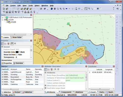 CARIS S-57 Composer 3.0 includes tools for S-100 products. (Image: CARIS)