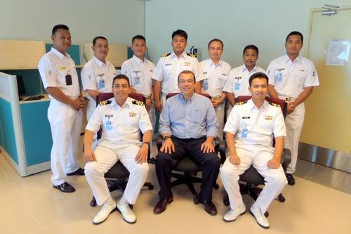 CARIS’ Constantino Solano pictured with members from the Malaysian National Hydrographic Center