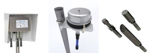The CEION2 transmitter with corrosion and erosion monitoring probes, the DCU4 unit and the signature CEION spiral sensing element (Image: Teledyne Cormon)