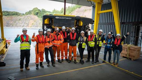 Celebrating the completion of Site Acceptance Testing of the first commercial Quantum EV for client Jan De Nul (Credit: SMD)