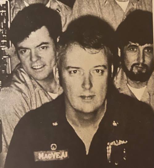Capt. Charlie MacVean with some of his USS SEAWOLF (SSN575) divers. (Photograph courtesy of John Freeman.)