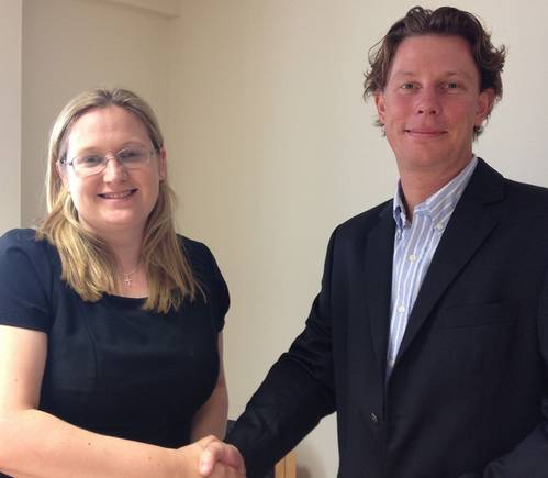 Charlotte Mott, managing director of Hydro-Lek, and Jon Robertson, managing director of Saab Seaeye