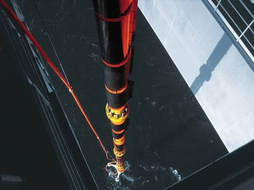 Claxton drilling riser being run offshore Norway