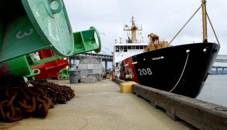 Coast Guard Cutter Aspen is moored at Sector San Francisco on Yerba Buena Island, Calif., Monday, Aug. 26, 2013. The Aspen is a sea-going buoy tender responsible for more than 100 navigational aids from the California-Oregon border to San Diego. U.S. Coast Guard photo by Loumania Stewart