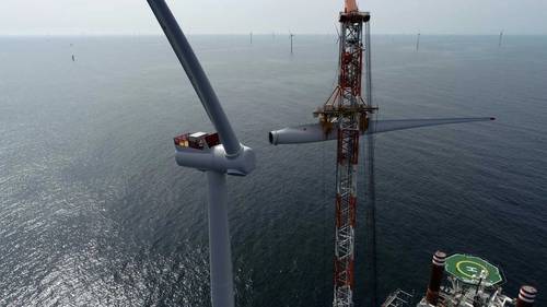 Construction at the Hornsea One wind farm (Photo: Ørsted)