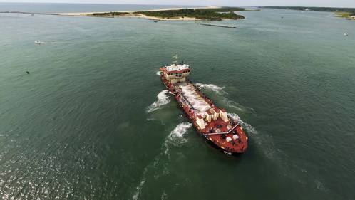The U.S. Army Corps of Engineers (USACE) dredge MURDEN conducts maintenance dredging in the federal channel of the Ocean City Inlet, July 31, 2026.
U.S. Army photo by David Adams