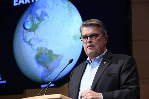 Craig McLean, NOAA assistant administrator for Research, speaks about the importance of the ocean to our weather, climate and planet's health at the 2018 Aspen Ideas Festival in Aspen, Colorado. NOAA