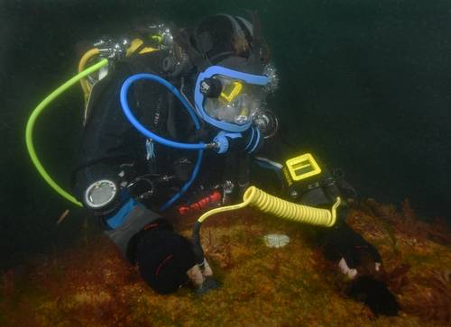 Cygnus DIVE underwater thickness gauge used to inspect the hull of HMS A7 submarine (photo courtesy of The SHIPS Project)