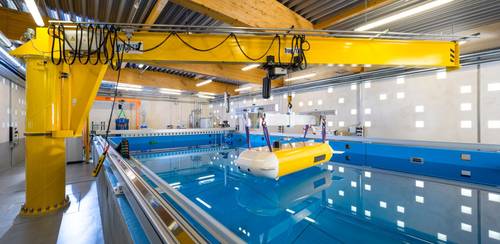DEDAVE AUV in Fraunhofer’s test tank in Ilmenau, Germany (Photo: Kraken)