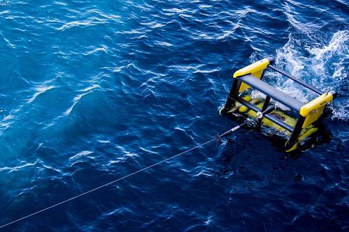 Deployment of MacArtney TRIAXUS for vertical profiling (Photo: MacArtney)