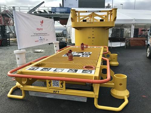 The docking station used in Sweden by Saab Seaeye (Photo: Elaine Maslin)
