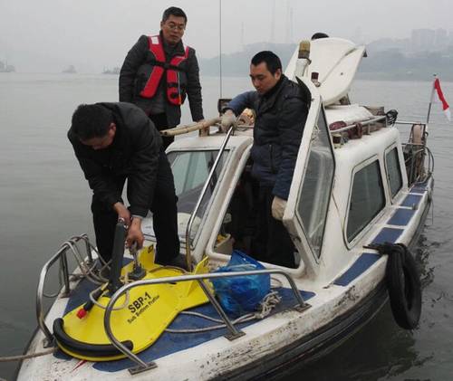 Domenti Apakidze on the Black Sea with his JW Fishers side scan sonar (Photo: JW Fishers)