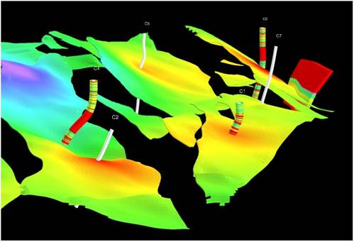 EarthModel FT helps to identify sweet spots in a 3D reservoir model based on detailed well log data (Image: CGG GeoSoftware)