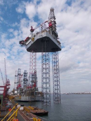 ENSCO 120 Series jack-up rig: Photo courtesy of the owners
