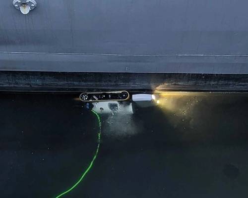 EverClean IQ robot during hull inspection. Credit: Greensea IQ