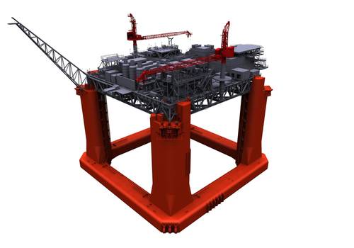 LLOG Exploration Delta House Model: Image credit 2H Offshore