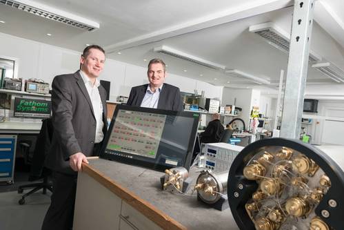 Fathom’s Gareth Kerr (left) and Jock Gardiner, from private-equity house Maven, are looking forward to taking the subsea technology firm to the next level.