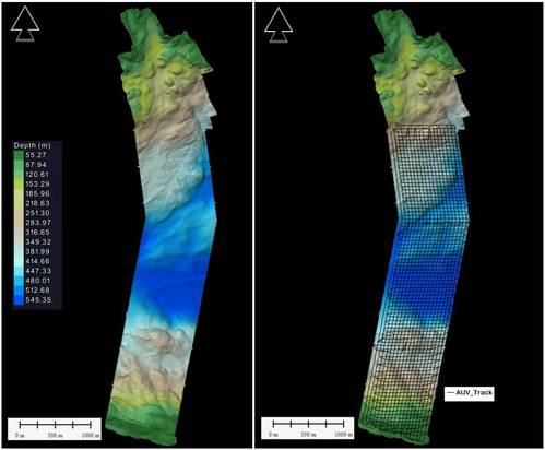 Figure 0 1 Survey Area in Bjørnafjord mapped with AUV and small vessel (Credit: DOF Subsea)