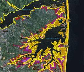 Flood prediction map: Image credit NOAA