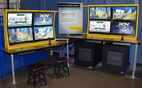 Forum’s ROV simulator provides two subsea missions for visitors to California Science Center. (Photo: Forum)