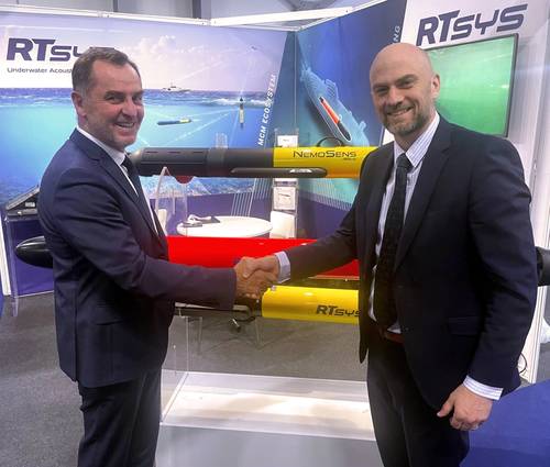  François-Xavier de Cointet, CEO of RTsys & Ed Cheesman of Teledyne Marine. (Photo: RTsys)