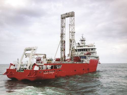 Fugro deploys deepwater geotechnical vessel Fugro Voyager for ONGC works offshore India’s east coast (Photo: Fugro)