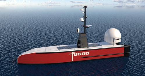 Fugro’s Blue Essence uncrewed surface vessel. Image from Fugro
