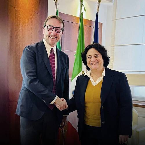 Giorgio Bellipanni, Fincantieri Infrastructure Opere Marittime e Chiara Petrioli, WSense. Image courtesy Fincantieri