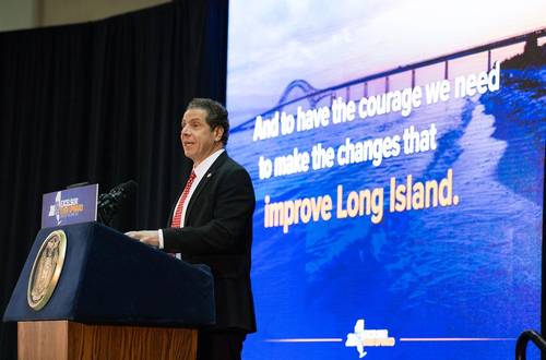 Governor Andrew M. Cuomo delivered his 2017 regional State of the State address at Farmingdale State College.  (Photo: Office of Governor Andrew Cuomo)