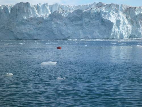 The Greenland Ice Sheet is a 1.7 million-square-kilometer, 2-mile thick layer of ice that covers Greenland. (Photo courtesy of Fiamma Straneo, Woods Hole Oceanographic Institution)