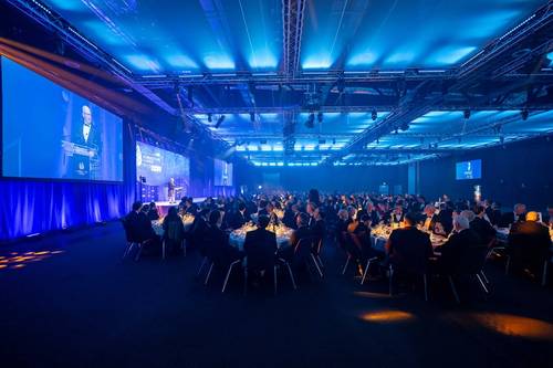 Guests at this year’s Subsea Expo Awards Dinner helped to donate over USD$6,600 (£5,000) to national food redistribution charity FareShare. Credit: Global Underwater Hub