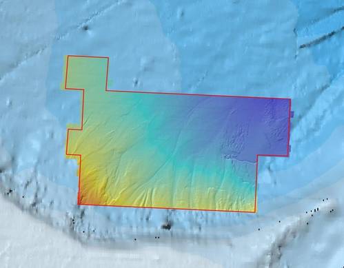 High-resolution bathymetric data acquired by Fugro, draped over pre-existing, publicly available GEBCO data for comparison (Image: Fugro)