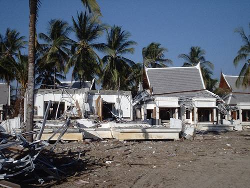 Holiday residences in Thailand damaged by the Indian Ocean Tsunami 2004 (Image courtesy of Tiziana Rossetto)