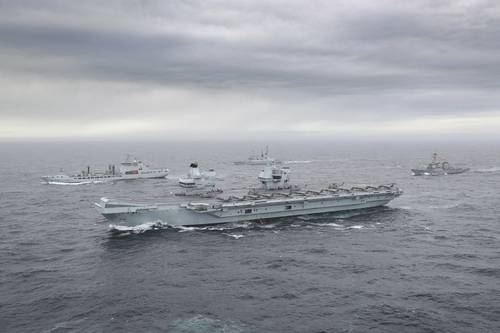For illustration only - The Carrier Strike Group at sea off Scotland/ Credit: UK Royal Navy