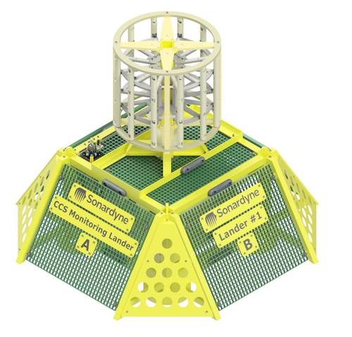Illustration of a seabed monitoring lander (Credit: Sonardyne)