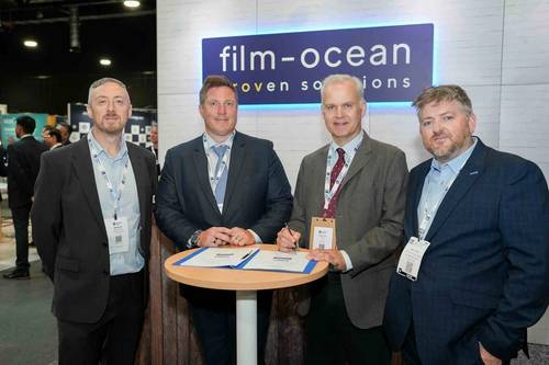 Image caption: L-R, Mike Mackie, Operations Director (Film-Ocean), Scott Jenny (Film-Ocean), Mike Jones (SMD), Lee Carden (SMD). © Film-Ocean