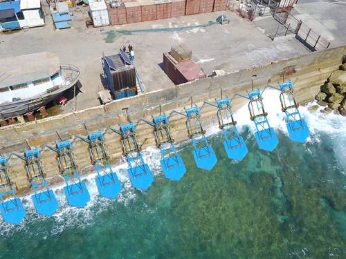Jaffa Port floaters illustration. Image: ECO Wave Power