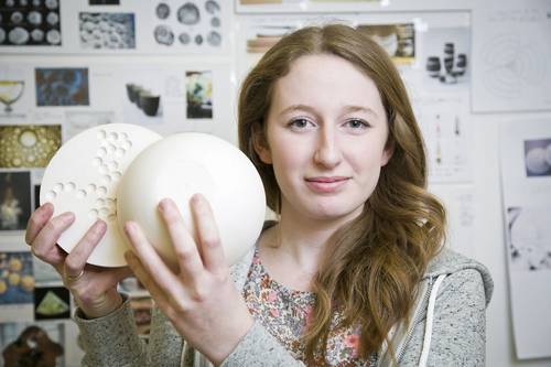Kayleigh Cummings with her winning trophy prototype